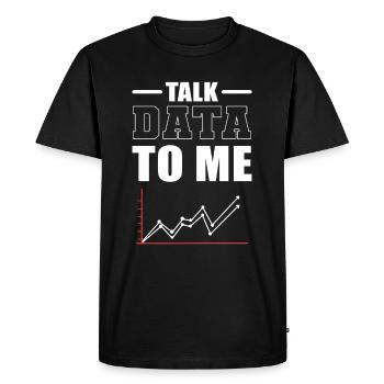 Talk Data To Me Data Scientist Data Analyst - Men's Premium Organic T-Shirt - black - Front - Nico (187cm)