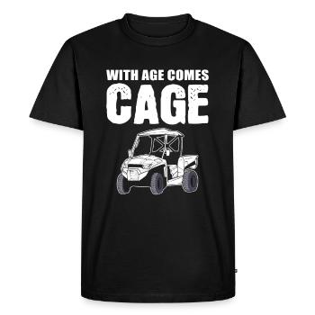 Avec Age vient Cage SXS UTV - T-shirt Premium bio Homme - noir - Devant - Nico (187cm)