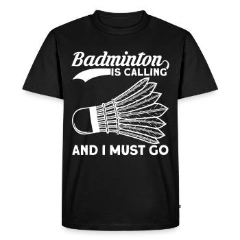 Badminton Federball - T-shirt Premium bio Homme - noir - Devant - Nico (187cm)