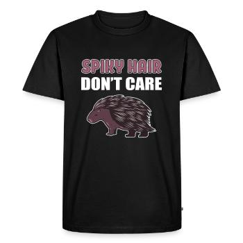 Les poils épineux ne se soucient pas de l’animal exotique porc-épic - T-shirt Premium bio Homme - noir - Devant - Nico (187cm)