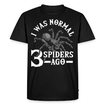 I Was Normal 3 Spiders Ago Spider Lover Arachnid - Men's Premium Organic T-Shirt - black - Front - Nico (187cm)