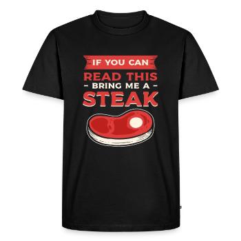 Grillades BBQ Grill King Grill Saison Steak Gri - T-shirt Premium bio Homme - noir - Devant - Nico (187cm)