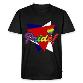 Gay pride LGBT - T-shirt Premium bio Homme - noir - Devant - Nico (187cm)