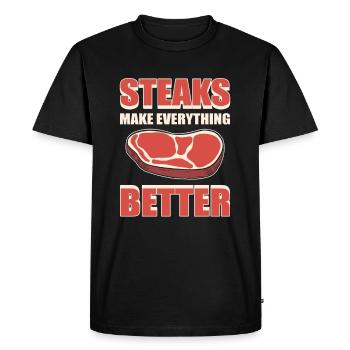 Grillades Grill BBQ Bière Viande Grillmeister Grillf - T-shirt Premium bio Homme - noir - Devant - Nico (187cm)