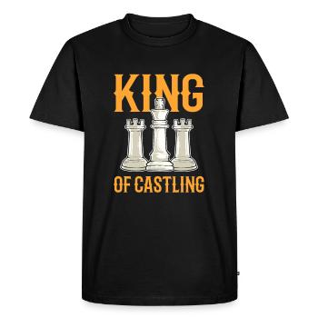 King Of Castling Chess Board Game Chess Lover - Men's Premium Organic T-Shirt - black - Front - Nico (187cm)
