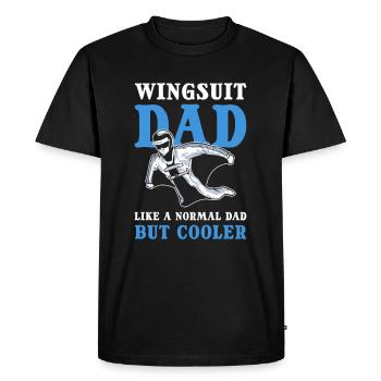 Wingsuit Dad. Like A Normal Dad But Cooler - Men's Premium Organic T-Shirt - black - Front - Nico (187cm)