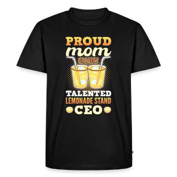 Fière maman d’un PDG de stand de limonade très talentueux - T-shirt Premium bio Homme - noir - Devant - Nico (187cm)