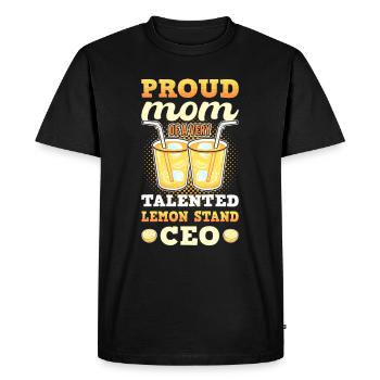 Fière maman d’un PDG de stand de limonade très talentueux - T-shirt Premium bio Homme - noir - Devant - Nico (187cm)