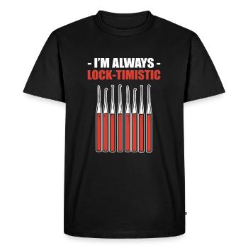 Je suis toujours Serrurerie Timiste Serrurier Serrurier - T-shirt Premium bio Homme - noir - Devant - Nico (187cm)