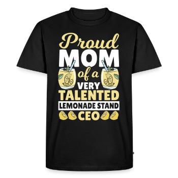 Fière maman d’un PDG de stand de limonade très talentueux - T-shirt Premium bio Homme - noir - Devant - Nico (187cm)