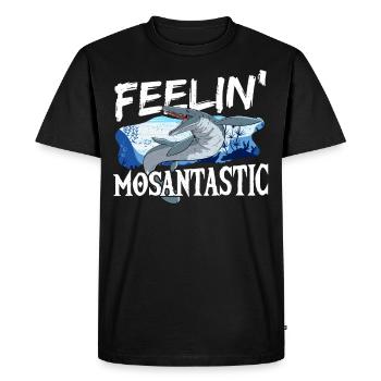 Feelin' Mosantastic Mosasaurus Préhistorique - T-shirt Premium bio Homme - noir - Devant - Nico (187cm)