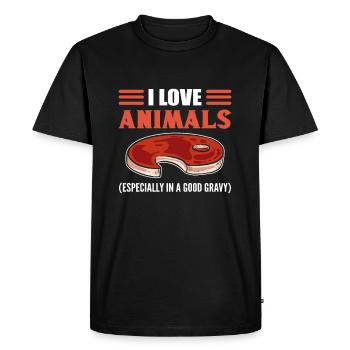 Grill Grill BBQ BBQ Grill King Griller Gril - T-shirt Premium bio Homme - noir - Devant - Nico (187cm)