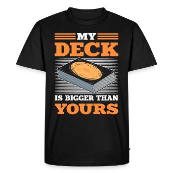 My Deck Is Better Then Yours Trading Card Game - Men's Premium Organic T-Shirt - black - Front - Nico (187cm)