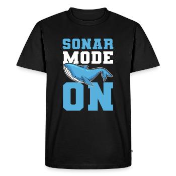 Mode sonar sur les sciences marines Biologiste marin - T-shirt Premium bio Homme - noir - Devant - Nico (187cm)