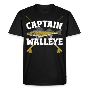Capitaine Pêche au doré pêche Chasse au poisson - T-shirt Premium bio Homme - noir - Devant - Nico (187cm)