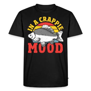 Dans une humeur crappie Crappie Pêche Au poisson Chasse au poisson - T-shirt Premium bio Homme - noir - Devant - Nico (187cm)