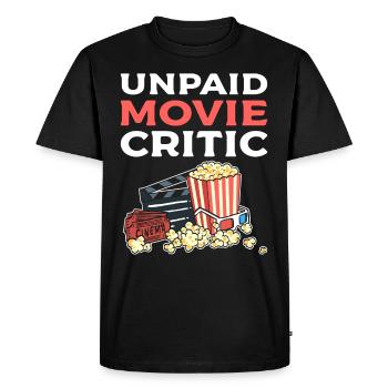 Unpaid Movie Critic Filmmaker Director - Men's Premium Organic T-Shirt - black - Front - Nico (187cm)