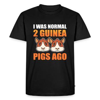 I Was Normal 2 Guinea Pigs Ago Guinea Pig Hamster - Men's Premium Organic T-Shirt - black - Front - Nico (187cm)