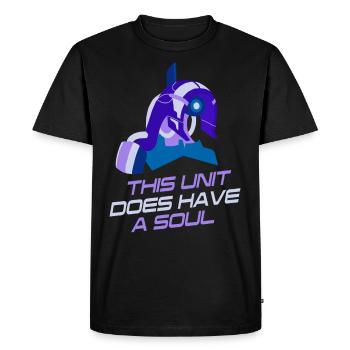 Cette unité a une âme - T-shirt Premium bio Homme - noir - Devant - Nico (187cm)