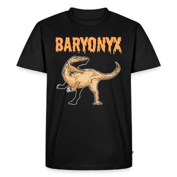 Baryonyx Dino Dino Dinosaure Fossile Dinosaure Pale - T-shirt Premium bio Homme - noir - Devant - Nico (187cm)