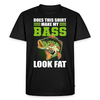 Does This Shirt Make My Bass Look Fat Fish Bass - Men's Premium Organic T-Shirt - black - Front - Nico (187cm)