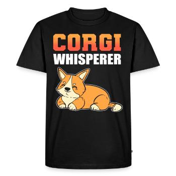 Corgi Whisperer Dog Lover Welsh Corgi - T-shirt Premium bio Homme - noir - Devant - Nico (187cm)
