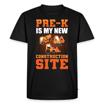 Pre-k Is My New Construction Site Back to School - Men's Premium Organic T-Shirt - black - Front - Nico (187cm)