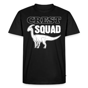 Crest Squad Parasaurolophus Dinosaure - T-shirt Premium bio Homme - noir - Devant - Nico (187cm)