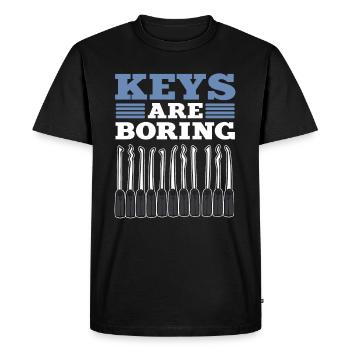 Keys Are Boring Locksmith Locksmithing - Men's Premium Organic T-Shirt - black - Front - Nico (187cm)