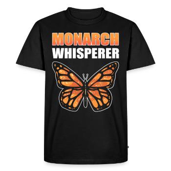 Monarque Chuchoteur Monarque Papillon - T-shirt Premium bio Homme - noir - Devant - Nico (187cm)