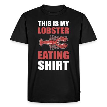 This Is My Lobster Eating Shirt Red Lobster Foodie - Men's Premium Organic T-Shirt - black - Front - Nico (187cm)