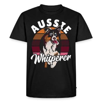 Australischer Schäferhund Berger australien Auss - T-shirt Premium bio Homme - noir - Devant - Nico (187cm)