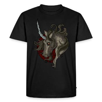 Einhorn Licorne Goth - T-shirt Premium bio Homme - noir - Devant - Nico (187cm)
