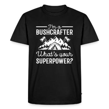 Je suis un Bushcrafter Quel est votre superpouvoir - T-shirt Premium bio Homme - noir - Devant - Nico (187cm)