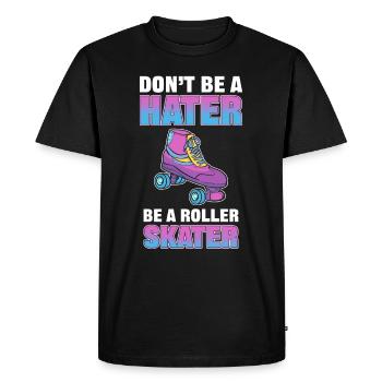 Ne soyez pas un haineux Soyez un patineur à roulettes - T-shirt Premium bio Homme - noir - Devant - Nico (187cm)
