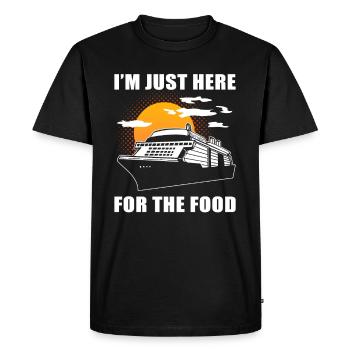 Je suis juste ici pour les vacances de croisière gastronomique - T-shirt Premium bio Homme - noir - Devant - Nico (187cm)