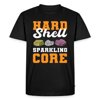Hard Shell Sparkling Core Mineral Collecting - Men's Premium Organic T-Shirt - black - Front - Nico (187cm)