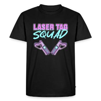 Laser Tag Squad - T-shirt Premium bio Homme - noir - Devant - Nico (187cm)