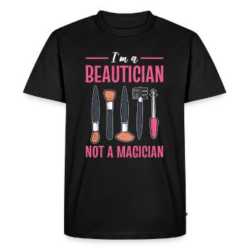 Esthéticienne Esthétique Cosmétiques Maquillage Fadenzi - T-shirt Premium bio Homme - noir - Devant - Nico (187cm)