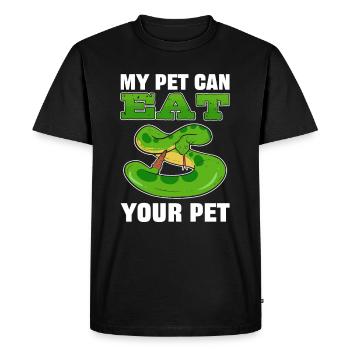 Mon animal peut manger votre animal de compagnie Reptile Propriétaire Snake - T-shirt Premium bio Homme - noir - Devant - Nico (187cm)