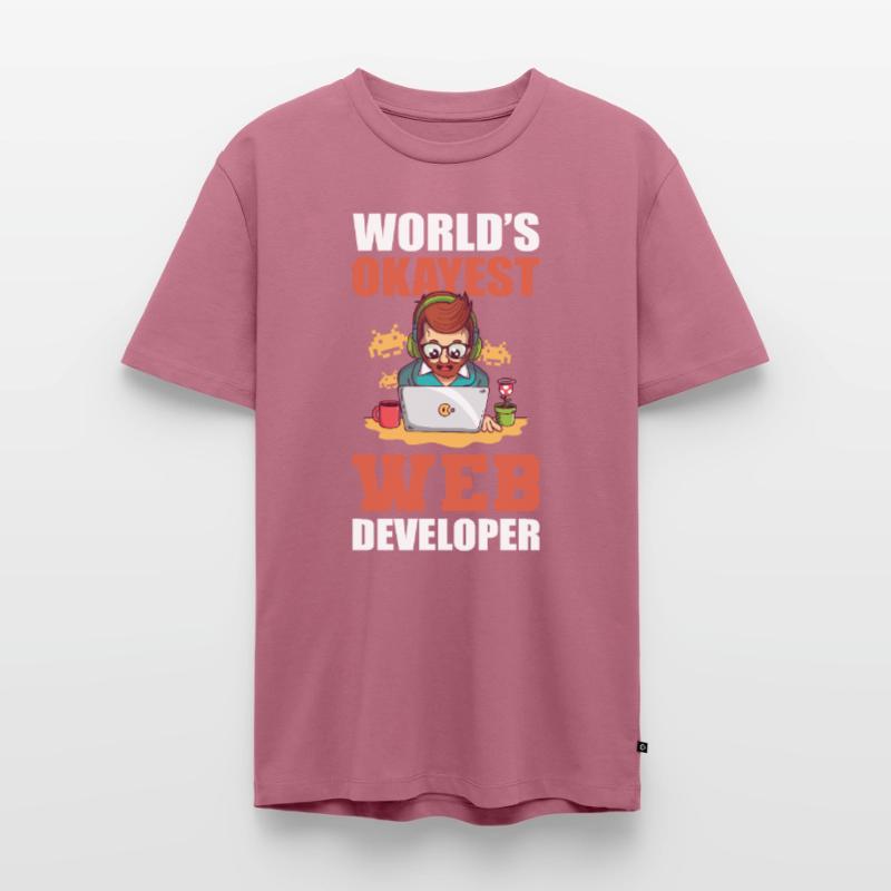 Worlds Okayest Web Developer Programmer T-shirt Premium bio Homme
