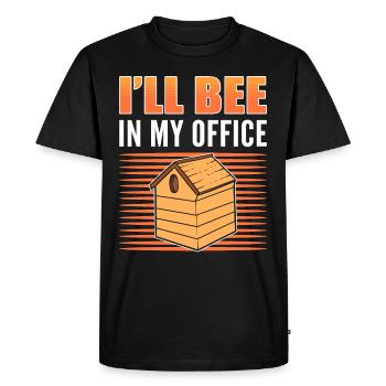 I'll Bee In My Office Beekeeping Bee Keeper - Men's Premium Organic T-Shirt - black - Front - Nico (187cm)