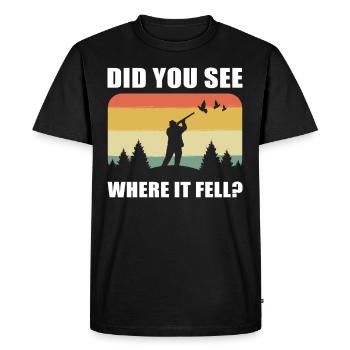 Did You See Where It Fell? Dove Hunting Dove - Men's Premium Organic T-Shirt - black - Front - Nico (187cm)
