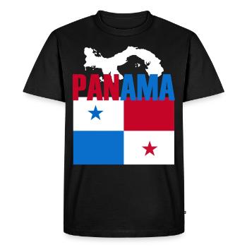 Panama Flag Gift Idea - Men's Premium Organic T-Shirt - black - Front - Nico (187cm)