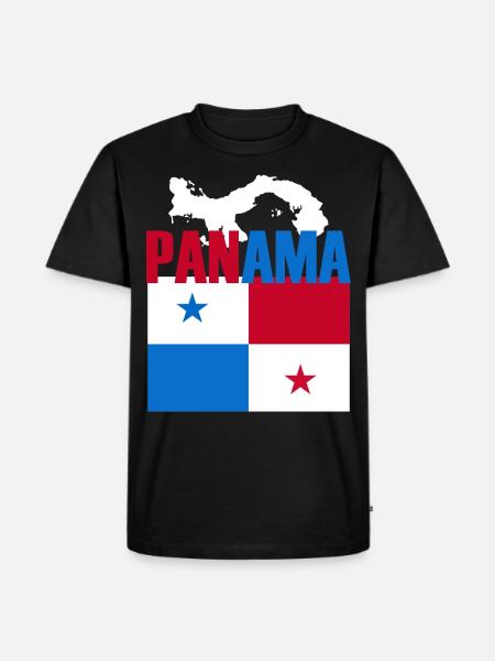 Panama Flag Gift Idea - Men's Premium Organic T-Shirt - black