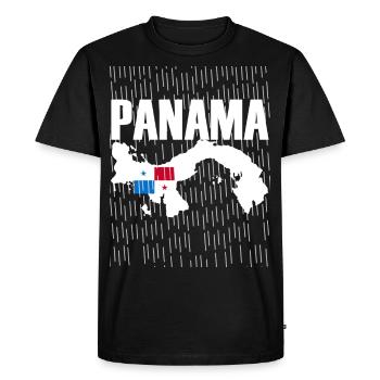 Panama Island Rain - Men's Premium Organic T-Shirt - black - Front - Nico (187cm)