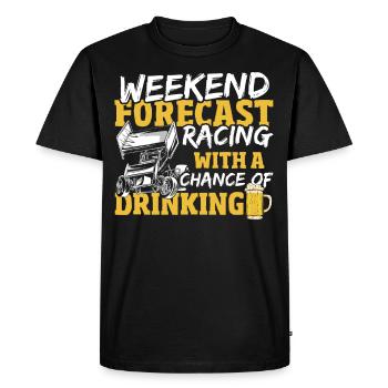 Weekend Forecast Racing Drinking Dirt Track Racing - Men's Premium Organic T-Shirt - black - Front - Nico (187cm)