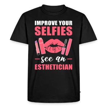 Esthéticienne Cosmétiques Esthéticienne Méticien Mi - T-shirt Premium bio Homme - noir - Devant - Nico (187cm)