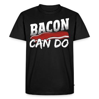 Bacon Jambon Oeufs Porc - T-shirt Premium bio Homme - noir - Devant - Nico (187cm)