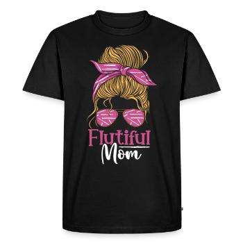 Flutiful Mom Flûte Maman Marching Band - T-shirt Premium bio Homme - noir - Devant - Nico (187cm)